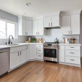 RTA Solid Wood Newtown Full High Door Base Cabinet Origami White for Kitchen/Living Room with 1 Door and 1 Shelf